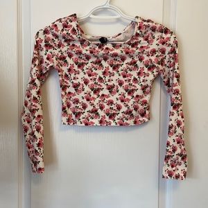 COPY - H&M Floral Longsleeve Crop Top
